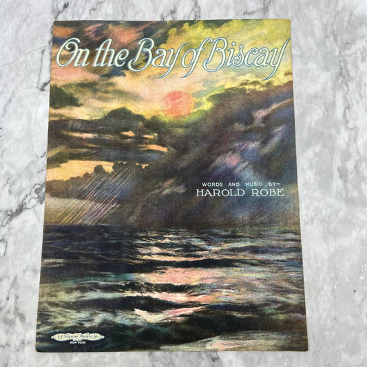 On the Bay of Biscay, by Harold Robe 1919 Sheet Music V38-1