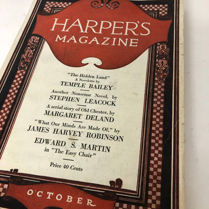 Harper’s Monthly Magazine October 1920 No. 845 “The Hidden Land” Novelette