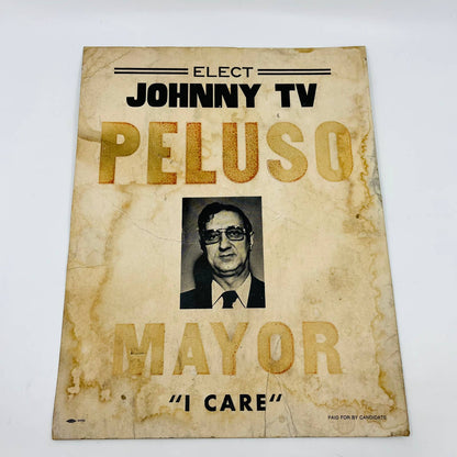 1960s Johnny TV Peluso Mayor Newport KY Political Poster 11x14” FL1