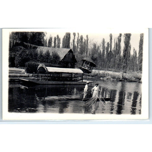 Xochimilco Floating Gardens Angelina Sightseeing Mexico - RPPC Postcard TJ7-MP