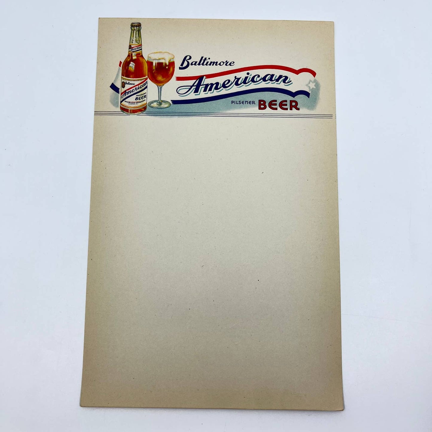 Vintage Baltimore American Pilsner Beer Letterhead AA8