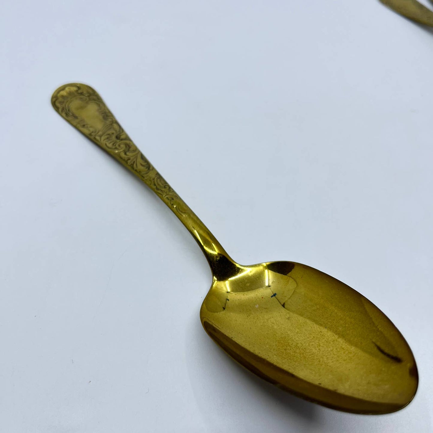 Art Nouveau Gold Tone Dinner Soup Spoon Set of 4 The Sterling Co. SC3