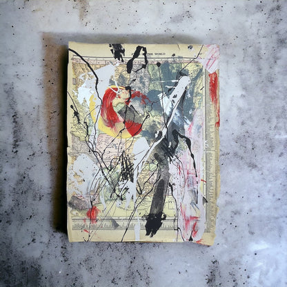Original Mixed Media Abstract Art Painting 10x13” Wanderlust Signed #2