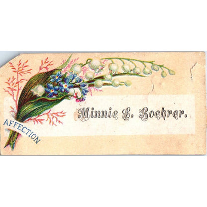 1880s Victorian Calling Card - Minnie L. Boehrer SF2