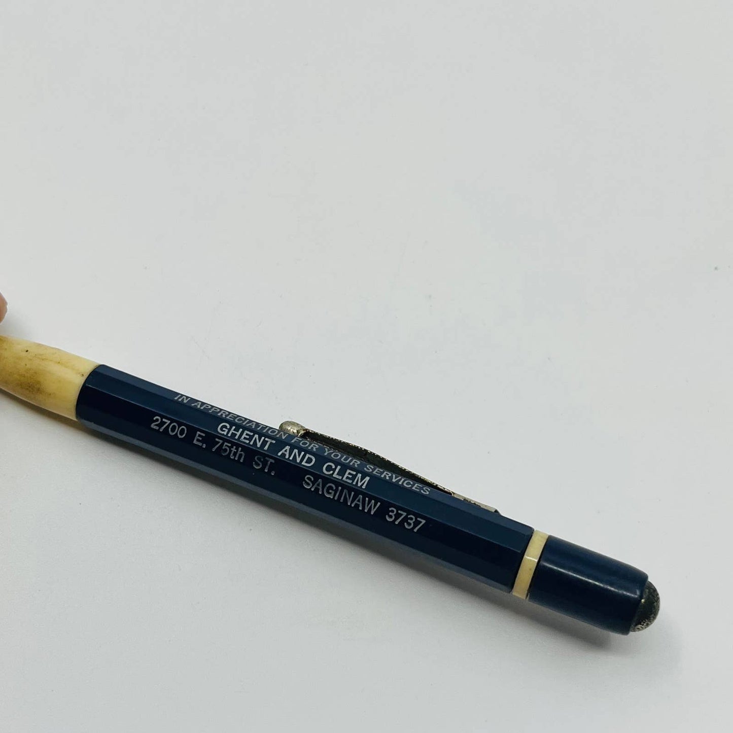 Mechanical Pencil Navy Cream Ghent & Clem Saginaw MI SB3