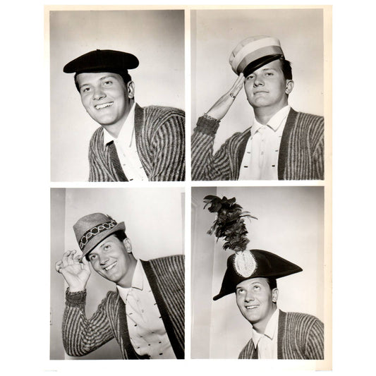 c1960 Press Photo Pat Boone Foreign Hats The Pat Boone Chevy Showroom ABC TJ7-2