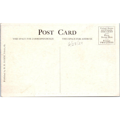 Antique Postcard Soldiers Digging in State theatre Lorain OH TD8-O2