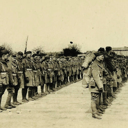 c1918 WWI Camp Guthrie Troops Field Inspection Montoir de Bretagne France PA9