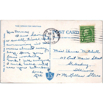 Administration Building Submarine Base Groton CT Original Postcard TJ9-P2