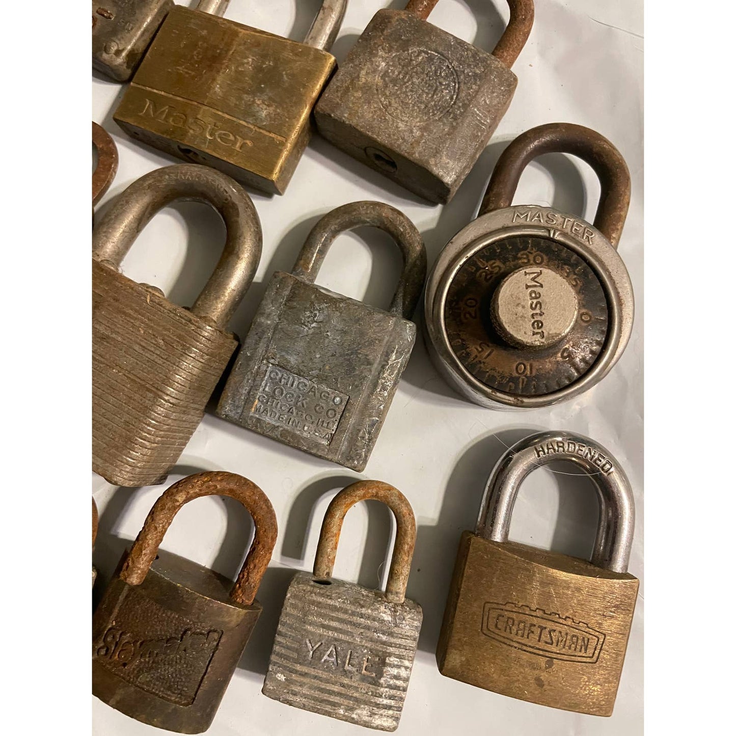 Vintage and Antique Lock Collection with Mismatched Keys