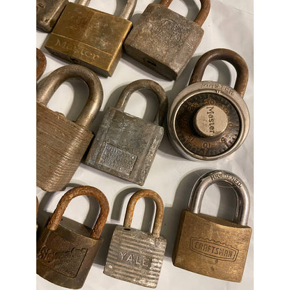 Vintage and Antique Lock Collection with Mismatched Keys