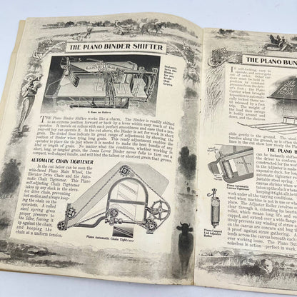 RARE 1900 Plano Light Running Harvesting Machinery Catalog Chicago TF7