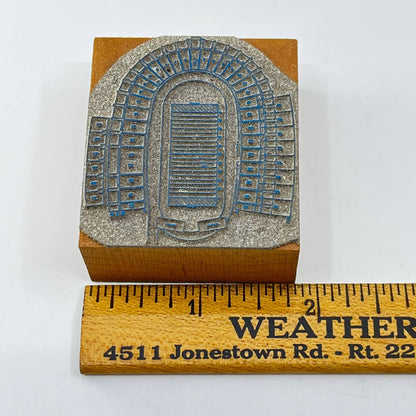 1930s Football Stadium Stamp Typeset Print Block SC7-49