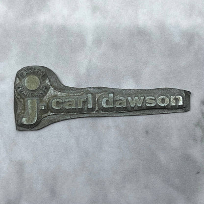 Vintage Printing Letterpress Printers Block Plate J. Carl Dawson Fumigants SE824