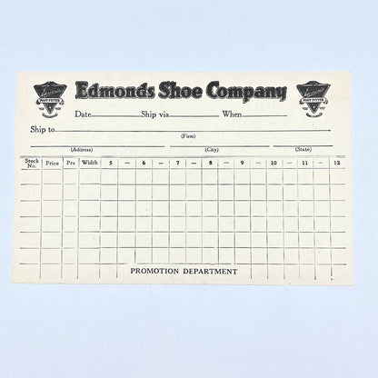 1922 Postal Card Edmunds Shoe Company Bremen Concordia & Weil Milwaukee WI AC1