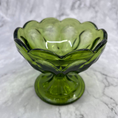 Vintage Anchor Hocking Fairfield Green Ice Cream Dessert Sorbet Bowl 3.5x4.5 TC4