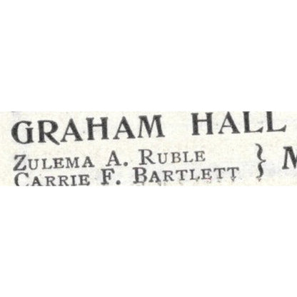 Graham Hall School for Girls Zulema Ruble Minneapolis MN - 1903 Ad AK5-S28