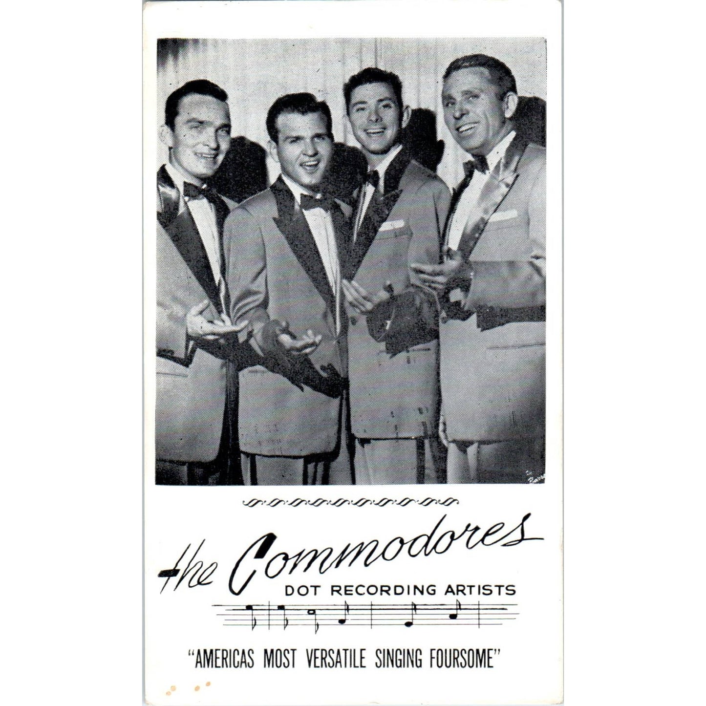 The Commodores Dot Recording Artists Original Trade Card TK1-24
