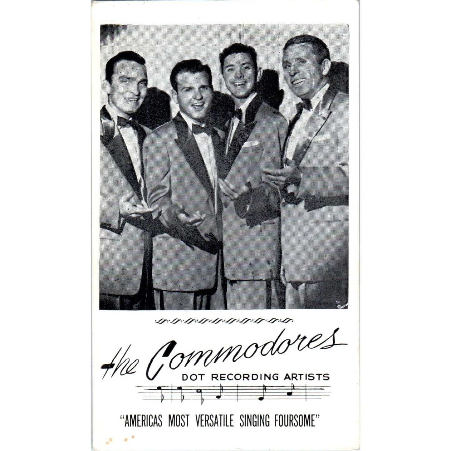 The Commodores Dot Recording Artists Original Trade Card P1-13