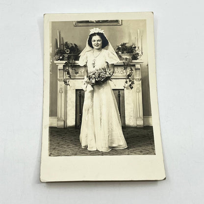 1930s-40s RPPC Bride Grace Santarrose Binghamton NY Chenango Studio SC5