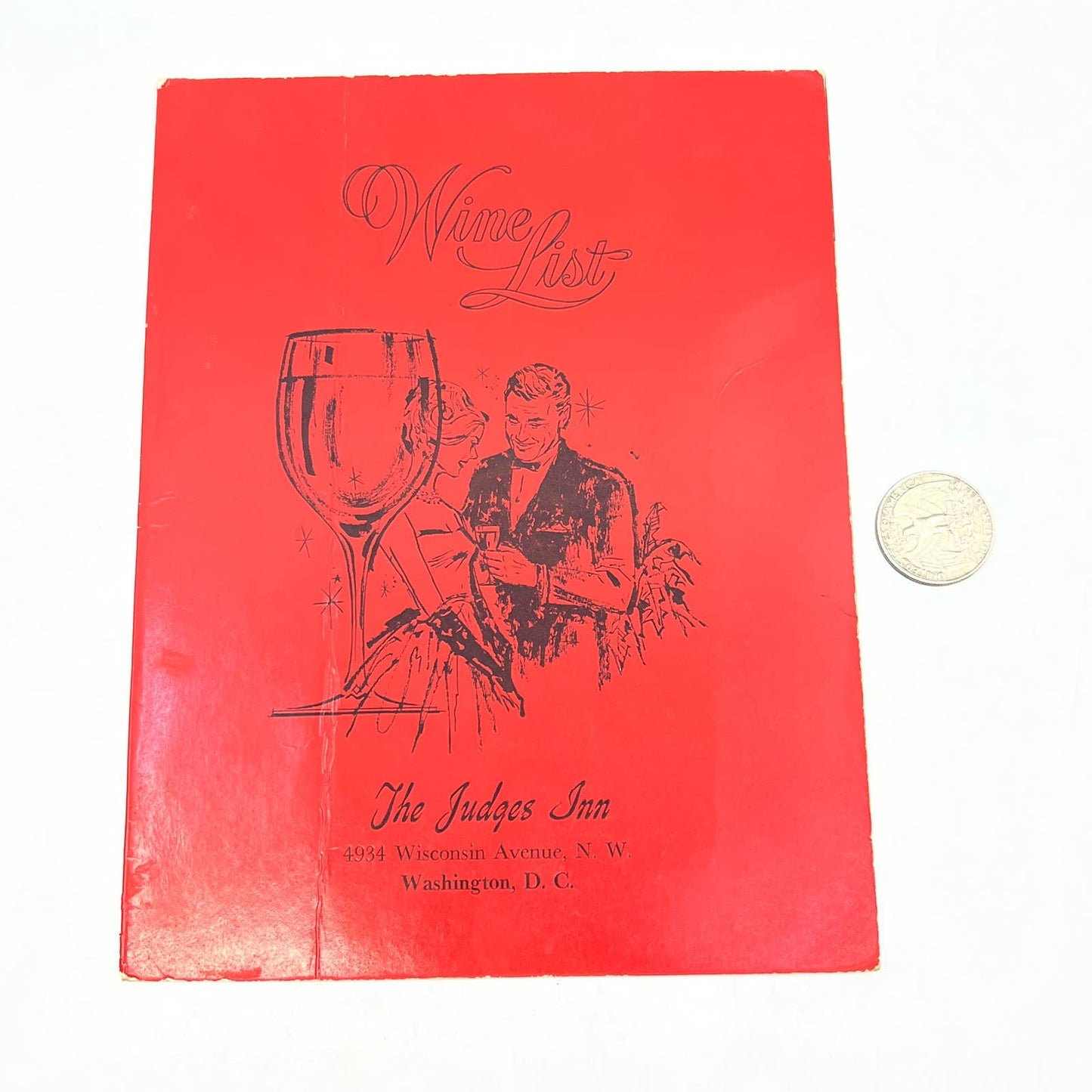 1960s The Judges Inn Wine List Restaurant Menu Washington DC FL3