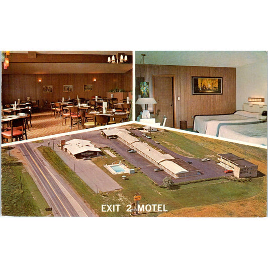 Vintage Postcard Exit 2 Motel Montpelier Ohio TD9
