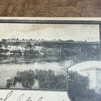 Vintage RPPC Postcard Fort Snelling St. Paul Minnesota Christmas 1903 PA1