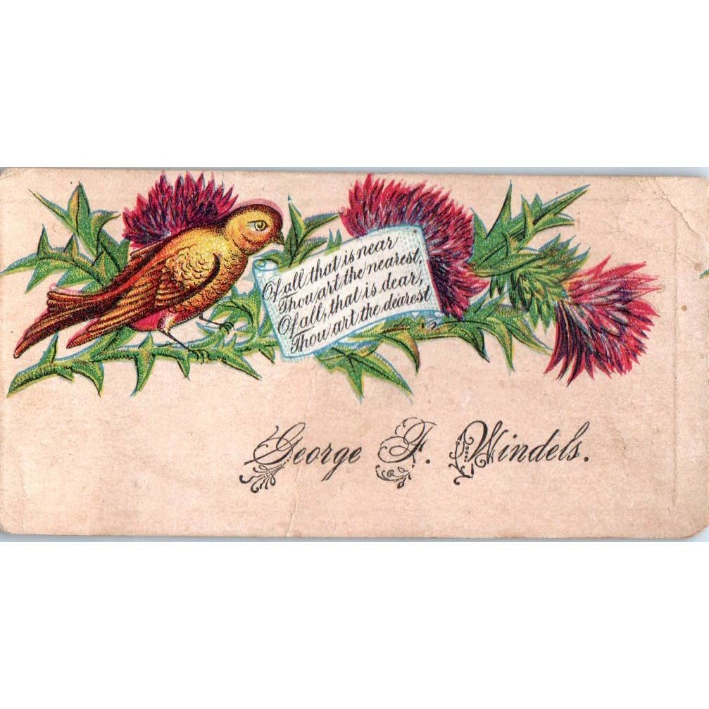 1880s Victorian Calling Card - George Windels SF2