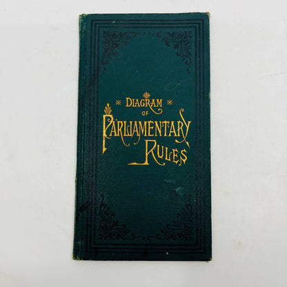 1880s Diagram of Parliamentary Rules Hardcover Book EA4