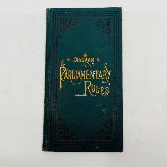 1880s Diagram of Parliamentary Rules Hardcover Book EA4