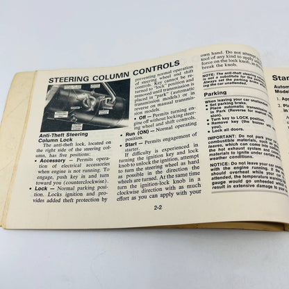 1976 76 Chevrolet Nova Camero Owners Manual Chevy BA2