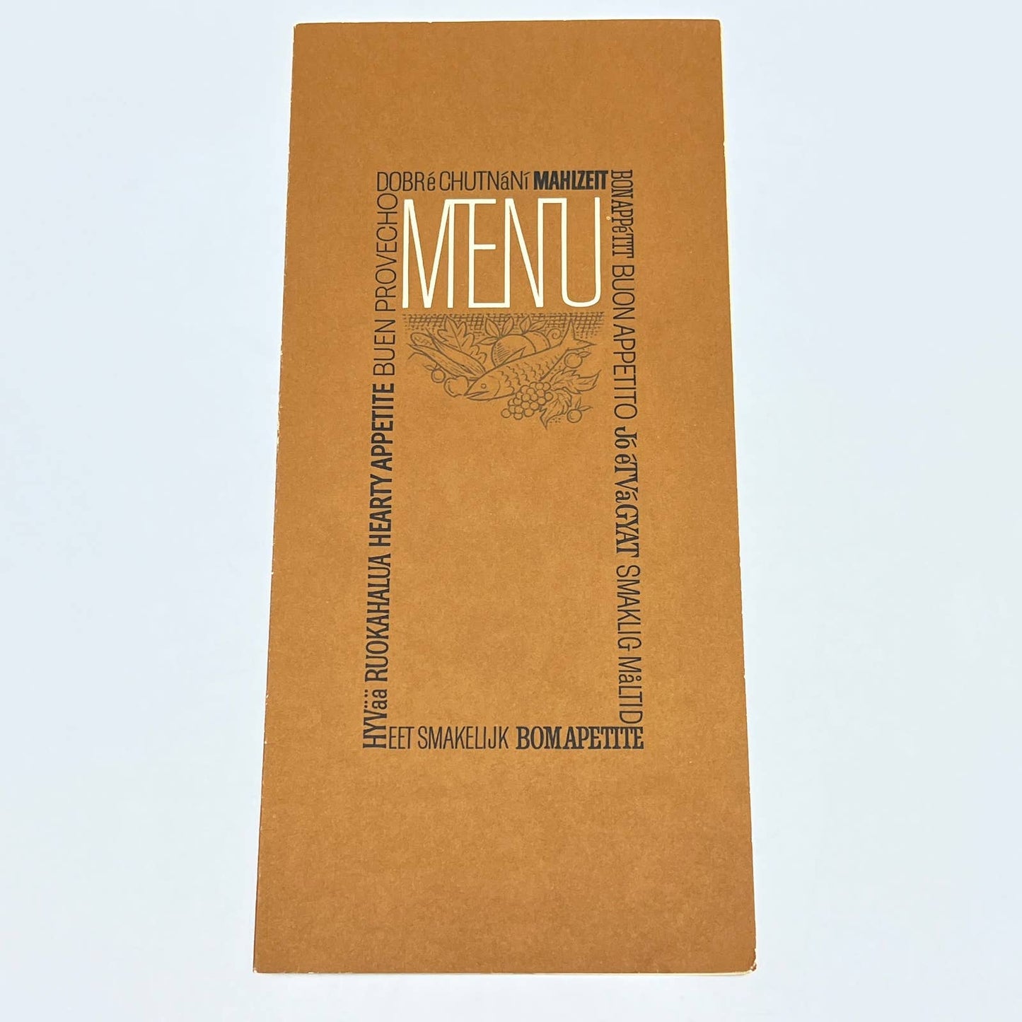 1960s TWA Airlines Dinner Menu AB8