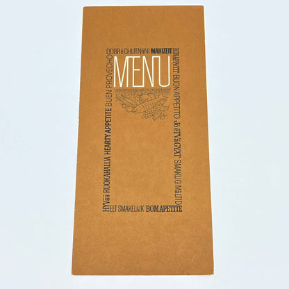 1960s TWA Airlines Dinner Menu AB8