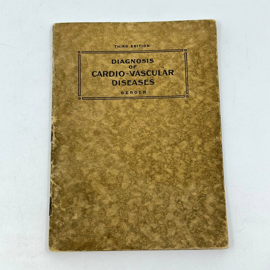 1917 Diagnosis of Cardio-Vascular Diseases - Dr. Henry Berger Medicine Heart TE7