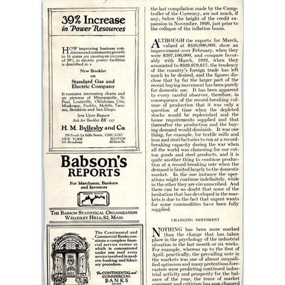 c1920 Harper's Magazine Ad - Barron's National Financial Weekly NY TF6-1