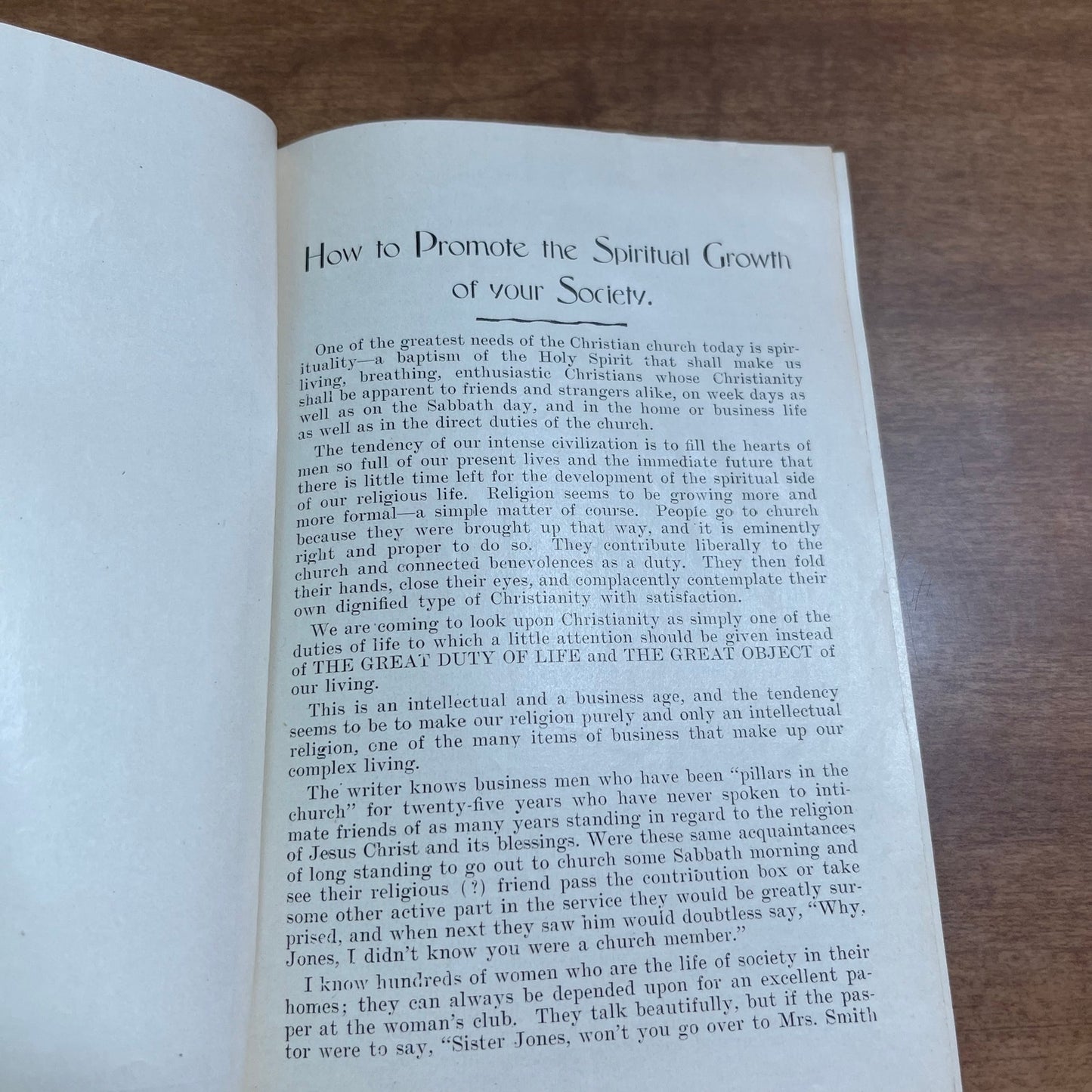 1930s Tract Spiritual Growth in Society F Heloise Smith Des Moines IA AK7-H4