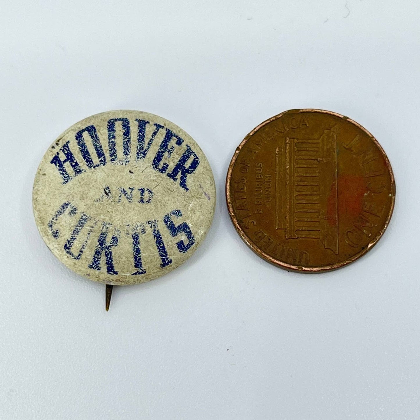 1928 Campaign Election Pin for Hoover and Curtis Presidential SD1