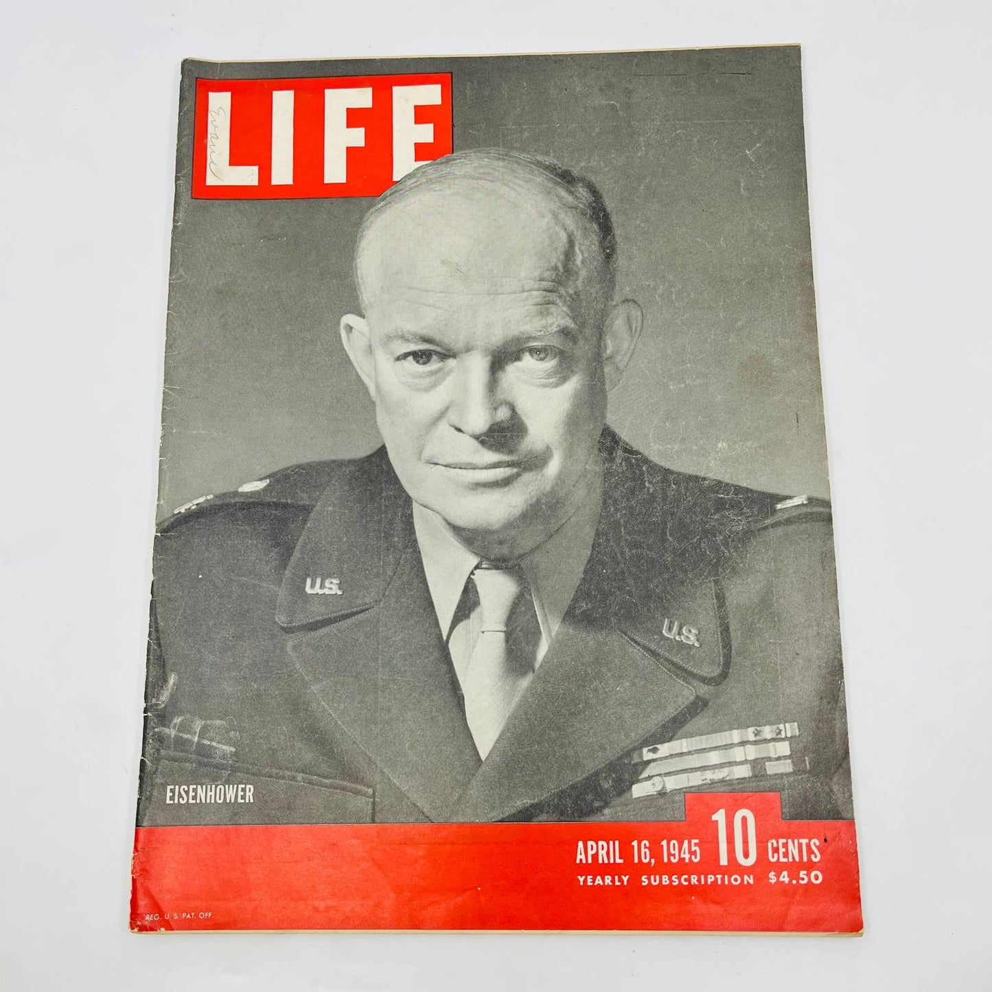 Life Magazine April 16 1945, The War in ITALY, Prisoners of War, Eisenhower TD8