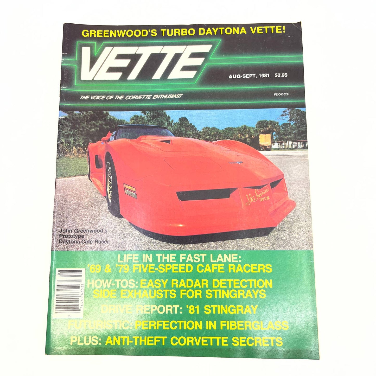 1981 Aug/Sept - VETTE Magazine Corvette Solo Sting Ray Racer (Full Color) TG1