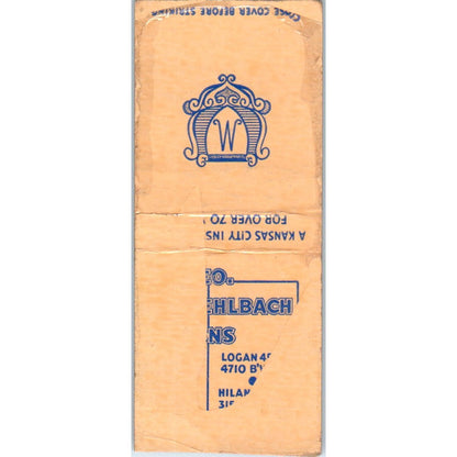 Muehlbach's Kansas City MO Advertising Matchbook Cover MM9-5