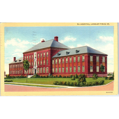Langley Field VA Hospital 1946 Original Postcard P3-3