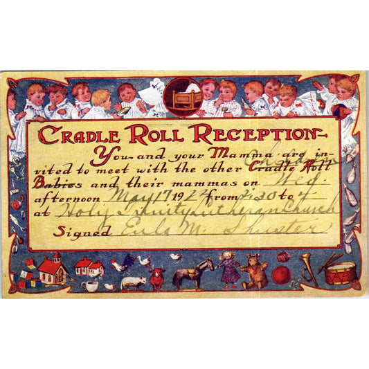 Cradle Roll Reception Greensburg PA 1923 Original Postcard P2-7