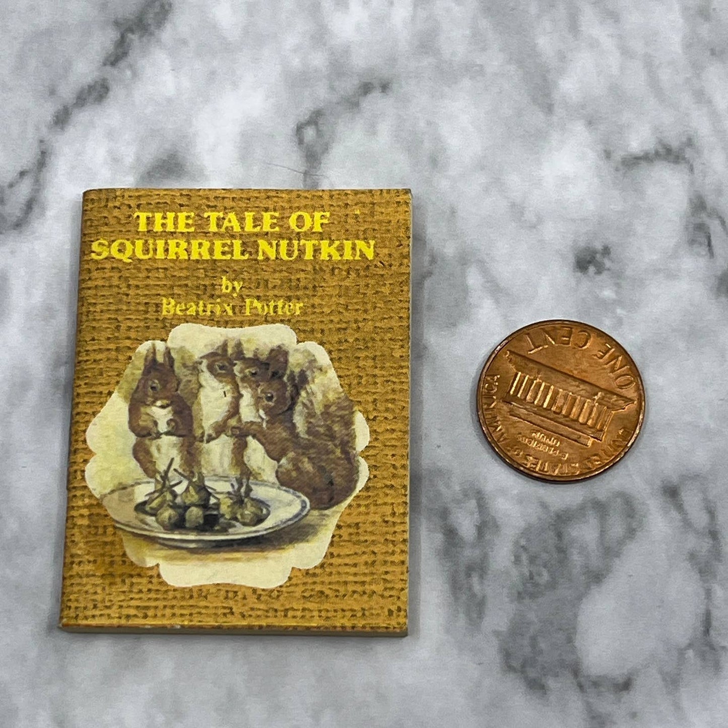 Beatrix Potter Miniature Tiny Book Tale of Squirrel Nutkin Dollhouse Size SA2