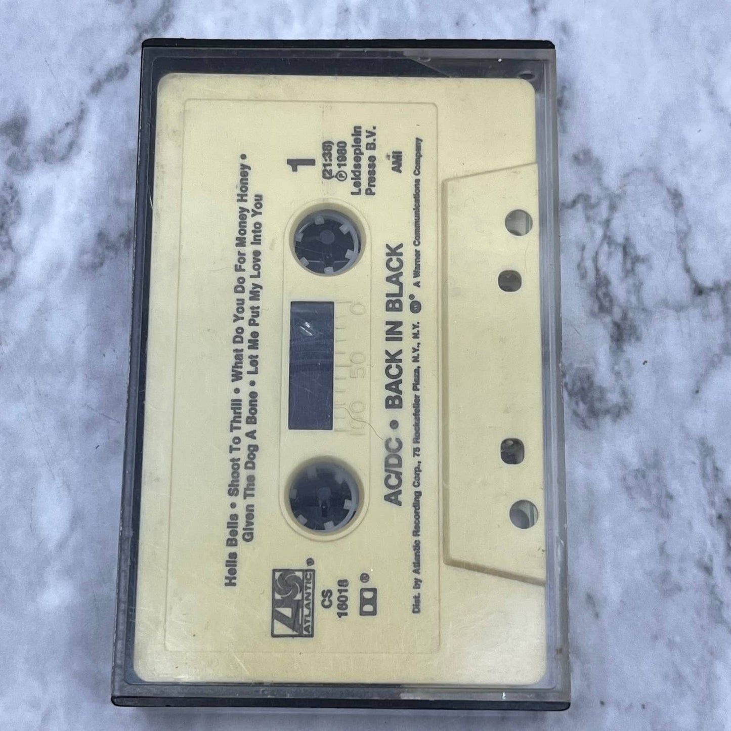 AC/DC - Back in Black - No Jacket Cassette Tape TJ6-86