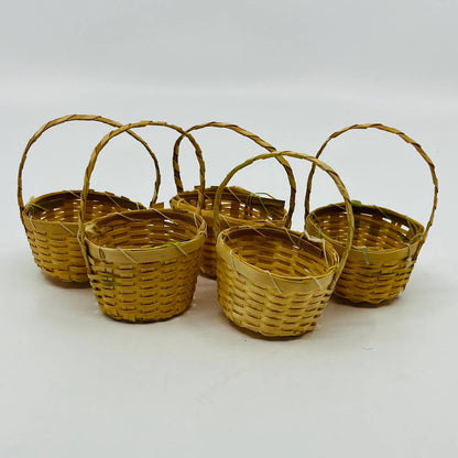 Vintage Lot of 5 Small Craft Baskets Made in Japan 1 x 2 TA7