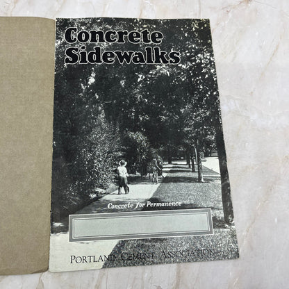 Concrete Sidewalks Lehigh Portland Cement Co Booklet TJ9