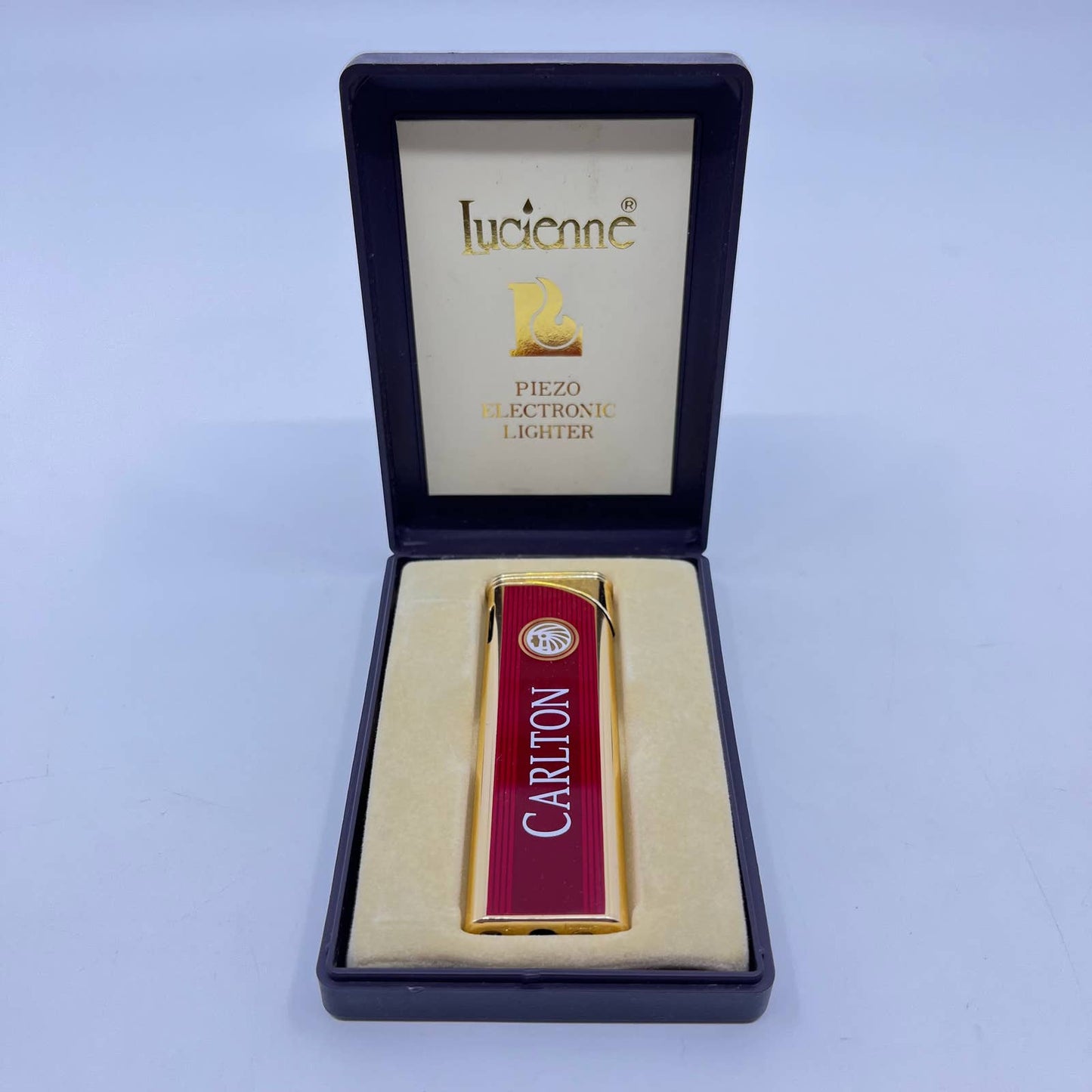 Vintage Lucienne Carlton Piezo Electronic Lighter in Case SD3