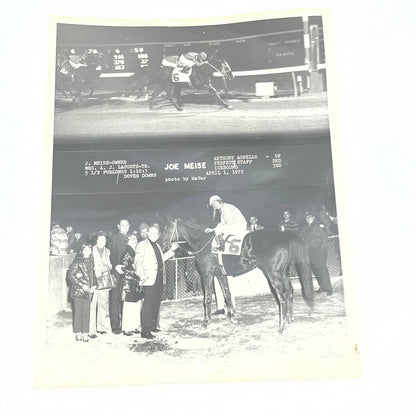 1972 Original Horse Race Winner Photo "Joe Meise" Dover Downs DE AC5