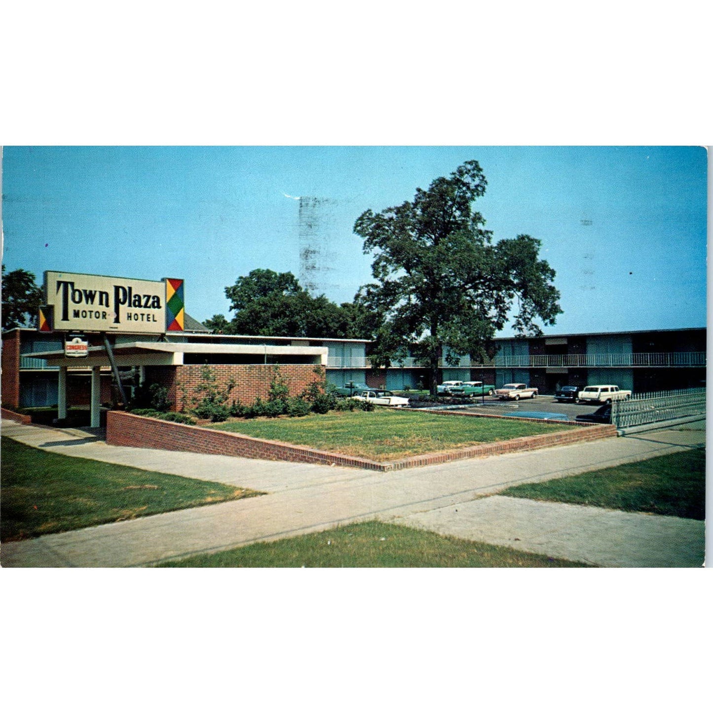 Town Plaza Motor Hotel Montgomery Alabama 1960 Original Postcard TK1-P1