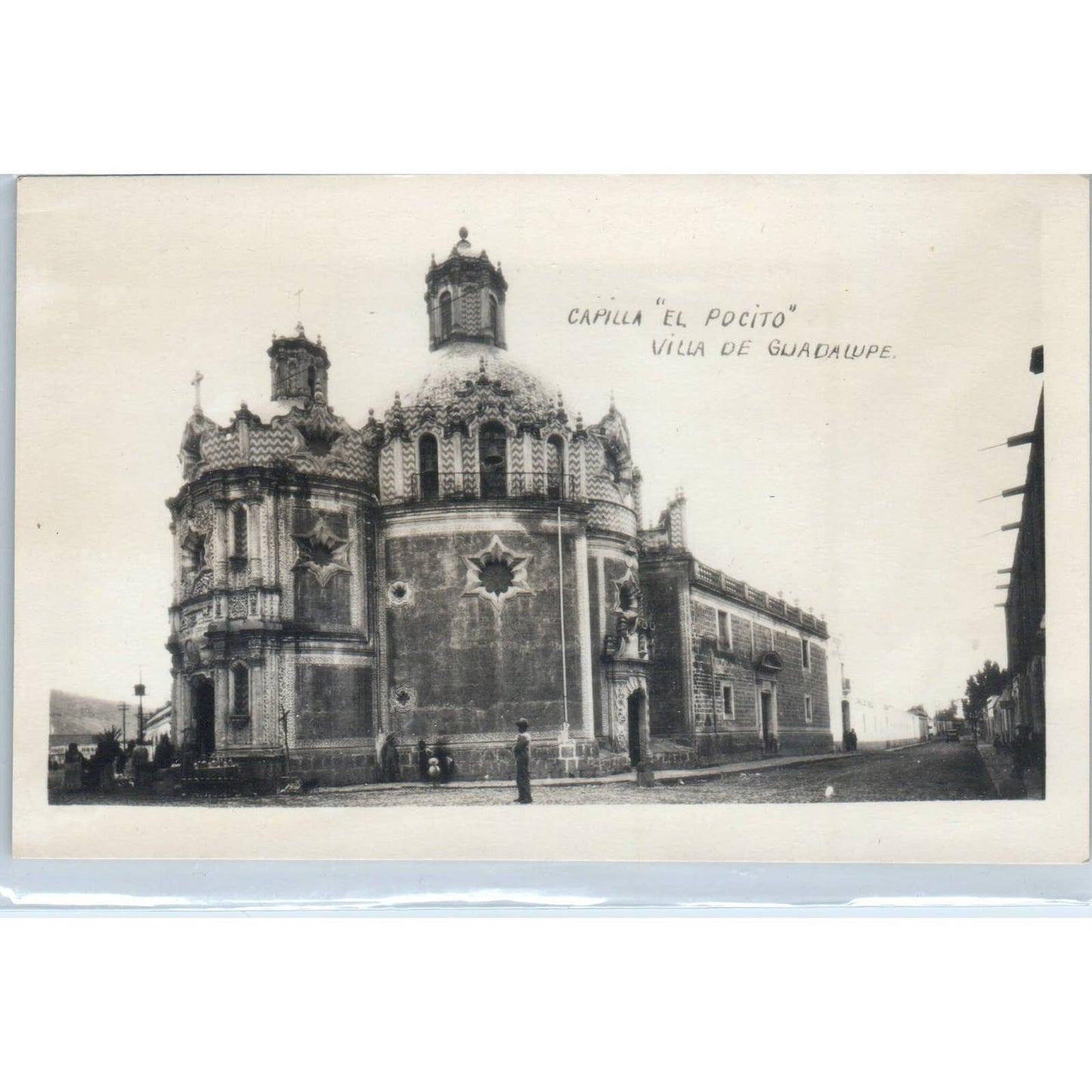 Capilla El Pocito Villa De Guadalupe Mexico - Original RPPC Postcard TJ7-MP